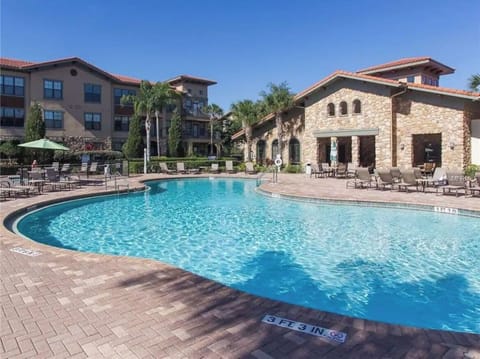 Pool and clubhouse in front of unit