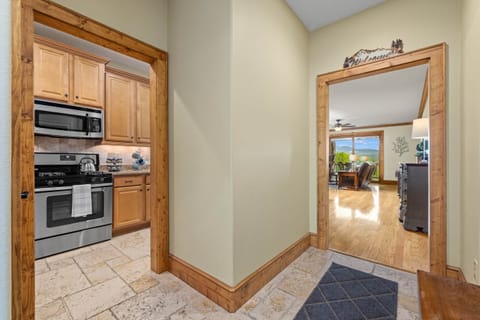 View from entry way into living and kitchen areas