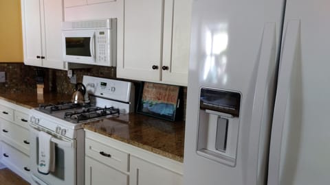 Water from the fridge door and ice-maker in freezer are so convenient!
