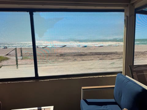 view from screened in porch