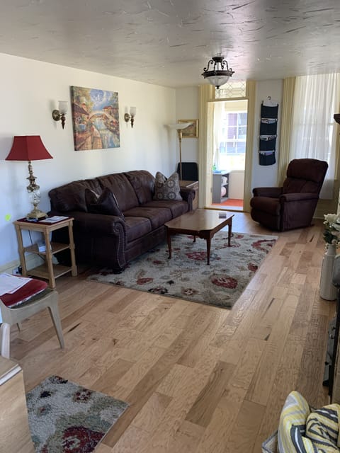 Living room with sleeper sofa and electric recliner