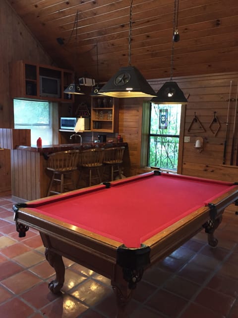 POOL TABLE AND KITCHENETTE