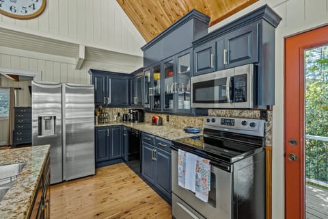 Our kitchen is stocked with everything you need for cooking and entertaining