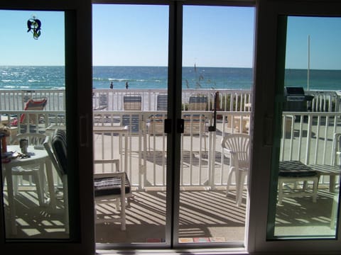 Spectacular location overlooking the beach.  Photo taken from living room