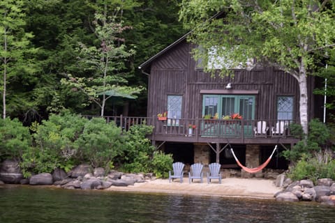 Sandy beach when Long Lake is at low water level