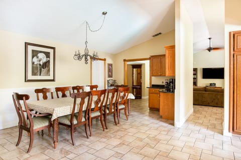 Another view of the 10 seat dining area and Coffee Bar in the background.