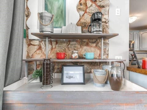 Coffee bar in dining room