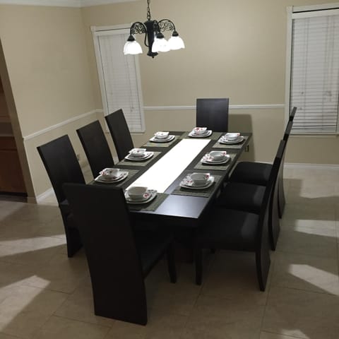 Dining Room seats eigth.
