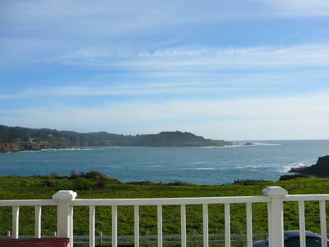 UNOBSTRUCTED BAY VIEWS FROM THE SOUTHERN EXPOSURE DECK, PROTECTED FROM THE WIND