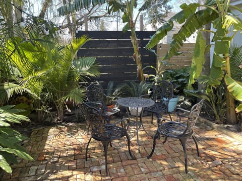 Beautiful brick patio. (Handyman uses storage shed, may access occasionally.)