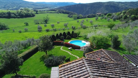 Paesage and Tuscan Hills from the villa