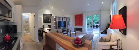 Living Room with Fireplace, Inspiring Library and Cable TV