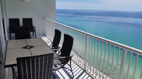 East side view, balcony