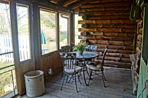 Back porch for coffee and bird watching