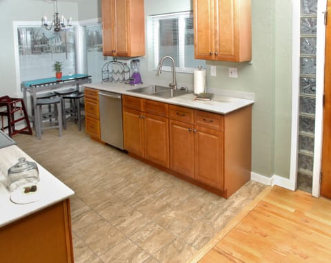 Stainless steel appliances.