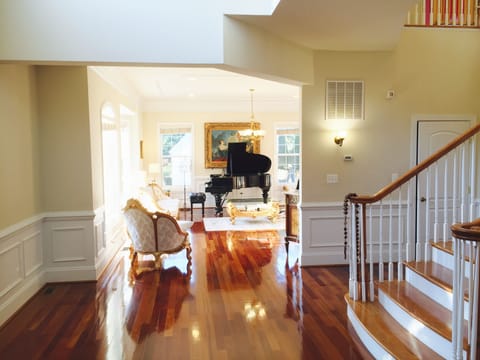 The Beautiful Entrance to the home with the Grand Living Room