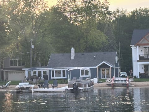 View from the lake to the house