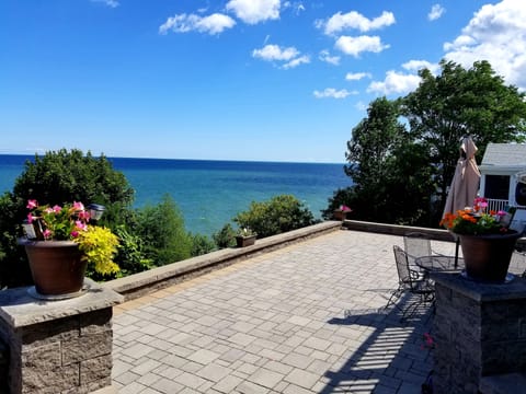 This is the second patio off the family room and has a shaded area for dining
