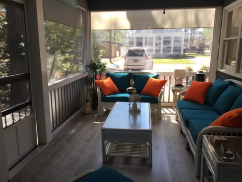 Plenty of comfortable seating for morning coffee, or getting ready for night out