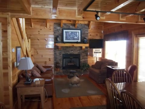 Looking into living room from dining room. Fireplace, Couch/Loveseat/chair