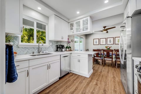 Stocked with every imaginable kitchen tool to make cooking a breeze.