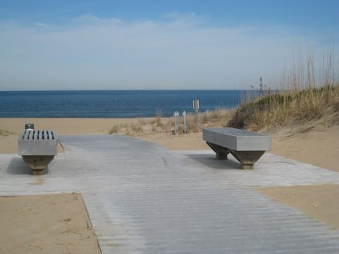 Entrance to the beach from our street - 2-minute walk ; no roads to cross