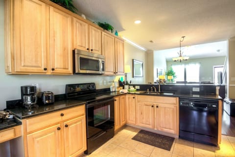 Open kitchen with view into main living space
