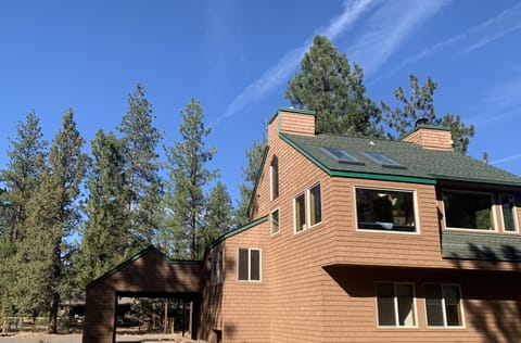 Remodeled sunroom in winter 2021. Showing added skylights.