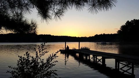 Cozy Cottage: 180 Ft Shoreline, Panoramic View of 
Lake; Pet Friendly with WiFi