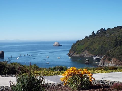 Trinidad Harbor and Pier View from Harbor Moon Patio
