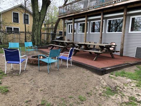 Lower Patio with Wood Fire Pit. Wood Provided