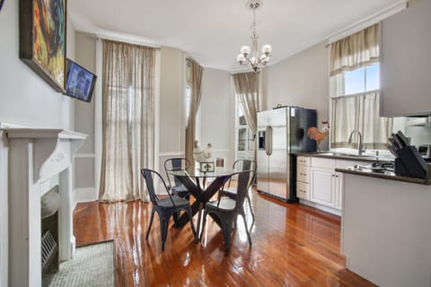 Fully Equipped Kitchen with Balcony access and Roku Smart TV