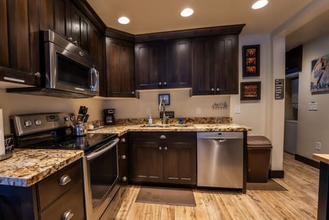 Fully stocked kitchen for your cooking needs