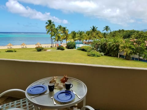 You get this view everyday! Plus, the beach, pool and restaurant are steps away.