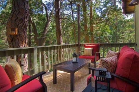 Deck | Entry Level- Beautiful seating with treetop view