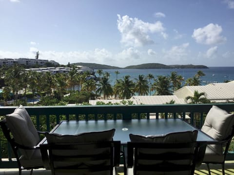 Private balcony with panoramic ocean views