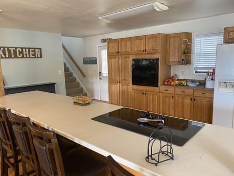 Kitchen from dining area view