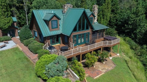 Back deck of The Escape with Hot Tub, Grille with an excellent mountain view 