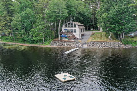 Private dock with swimming float