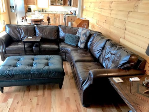 Leather sectional in Living room
