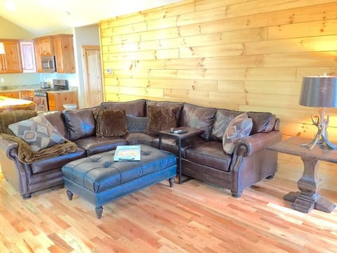 Comfortable leather sectional