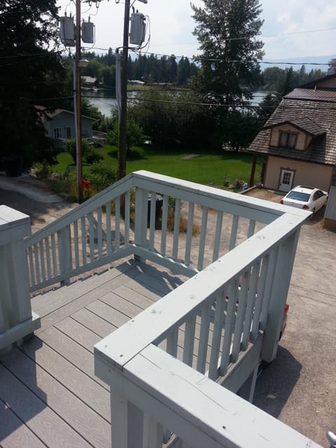 Stairway up/down to apartment.