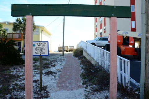 A new boardwalk to the beach.