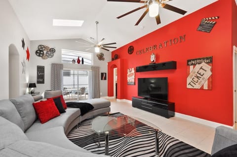 Living room area with 65 `` inch led tv 