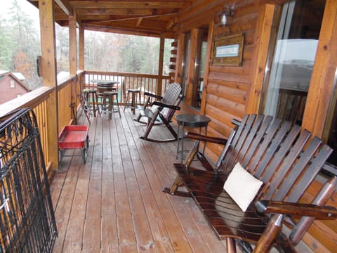 front porch with rockers