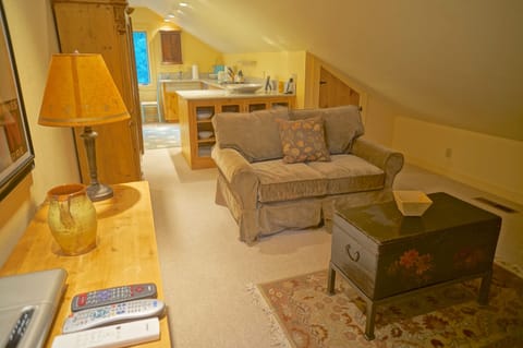 Also in the above garage apartment is a TV, Bose sound and pull out single bed