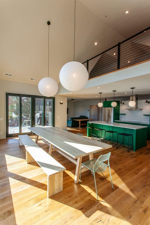 Large custom dining table seats 12-14