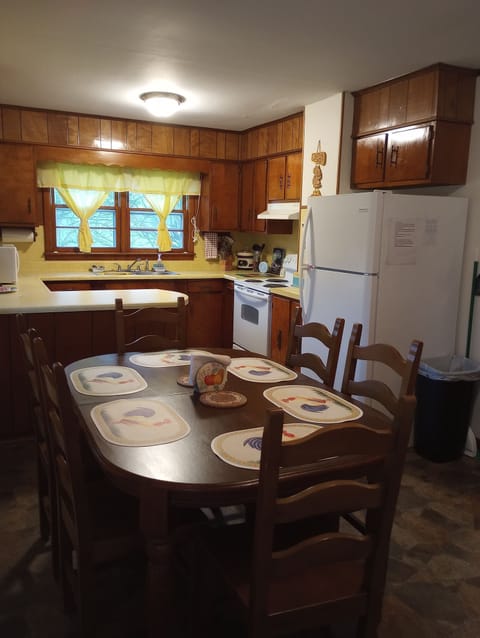 The view from the window is of the creek. One day I saw a Great Blue Heron!