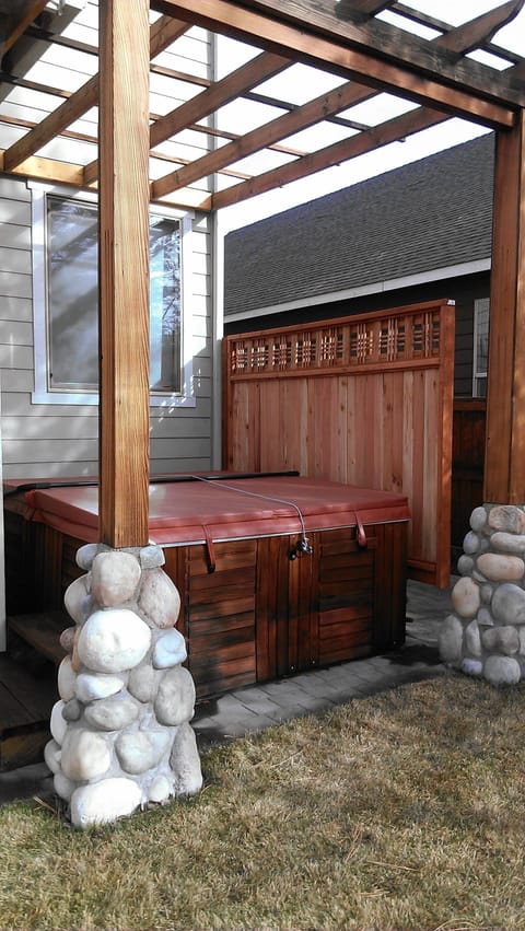 Enjoy the hot tub after a day of hitting the slopes or trails