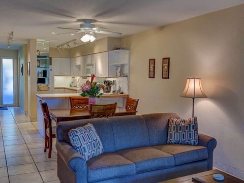 View from front door into kitchen and dining area